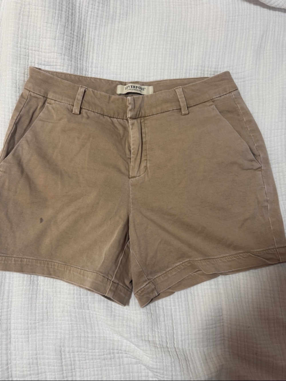 Liverpool Women's Tan Cotton Casual Shorts